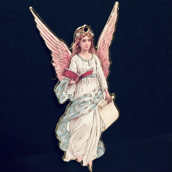 Art Nuevo Paper Angel (double sided) ornament - Picture 4 of 4